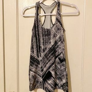 Lululemon Racerback Tank Top | Black & White Pattern, Dry-Fit